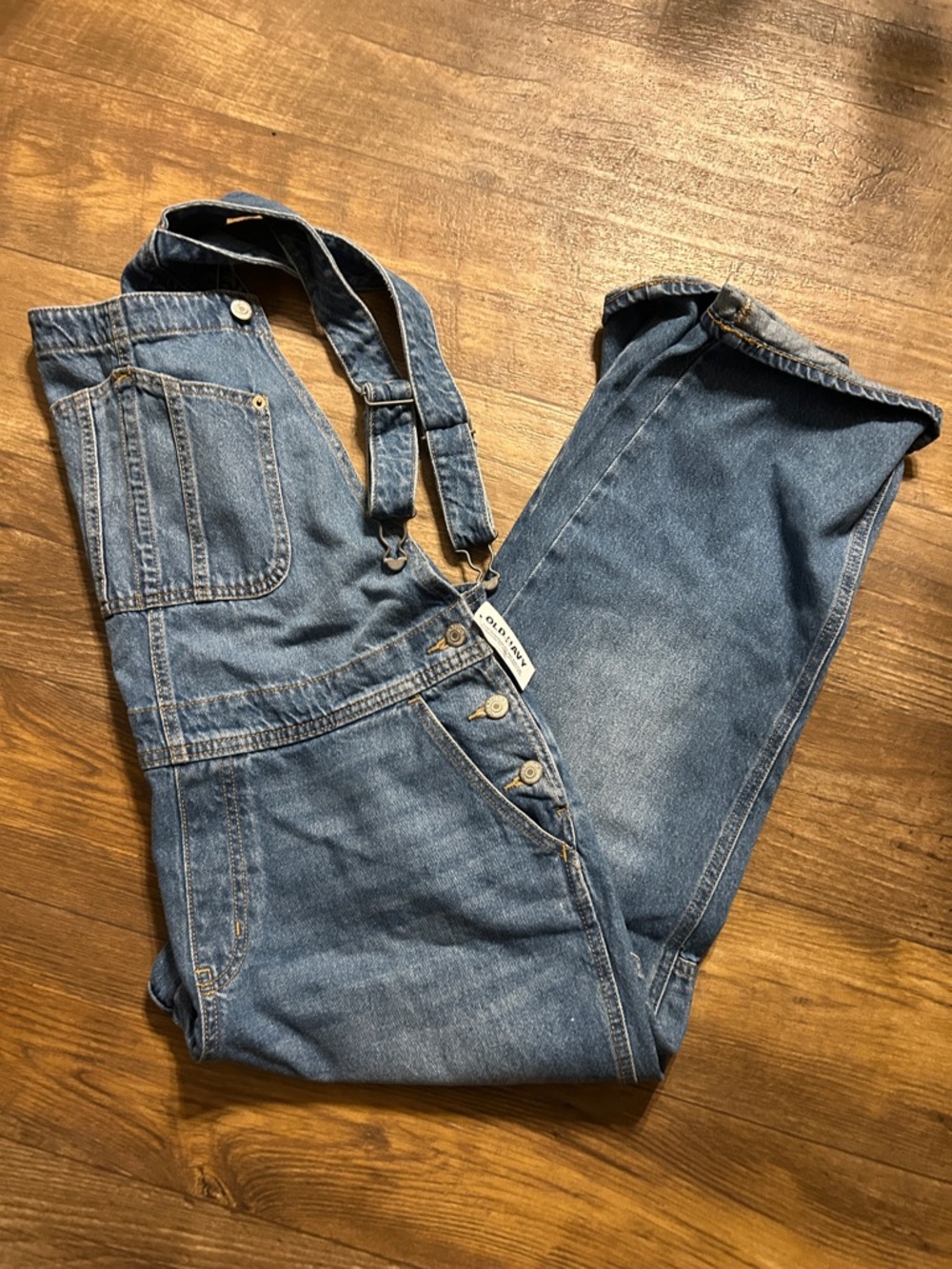 Old Navy Women's Light Blue Denim Overalls